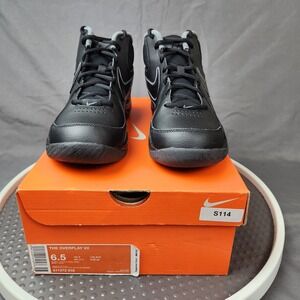 Nike The Overplay VII Basketball Shoes Black Dark Grey‎ Sneakers Size 6.5 Youth